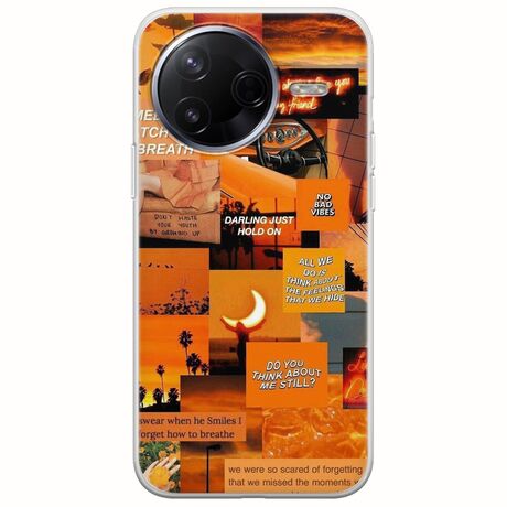 Aesthetic Orange Xiaomi Poco F7 Pro 5G Flexible TPU (Διάφανη Σιλικόνη)