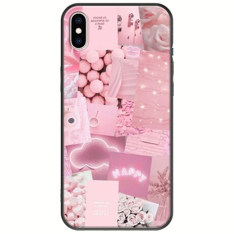 Aesthetic Pink iPhone XS Max Black TPU (Μαύρη Σιλικόνη)
