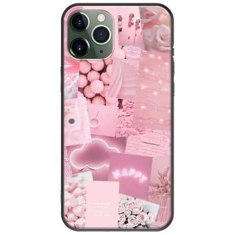 Aesthetic Pink iPhone 11 Pro Black TPU (Μαύρη Σιλικόνη)