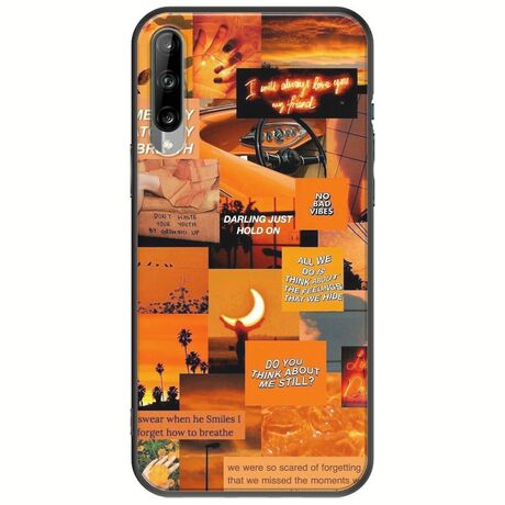 Aesthetic Orange Samsung Galaxy A30s Black TPU (Μαύρη Σιλικόνη)