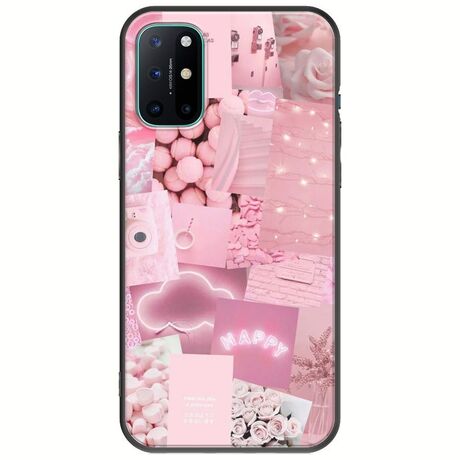 Aesthetic Pink OnePlus 8T Black TPU (Μαύρη Σιλικόνη)
