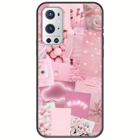 Aesthetic Pink OnePlus 9 Pro Black TPU (Μαύρη Σιλικόνη)