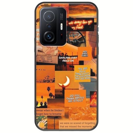 Aesthetic Orange Xiaomi 11T / 11T Pro Black TPU (Μαύρη Σιλικόνη)