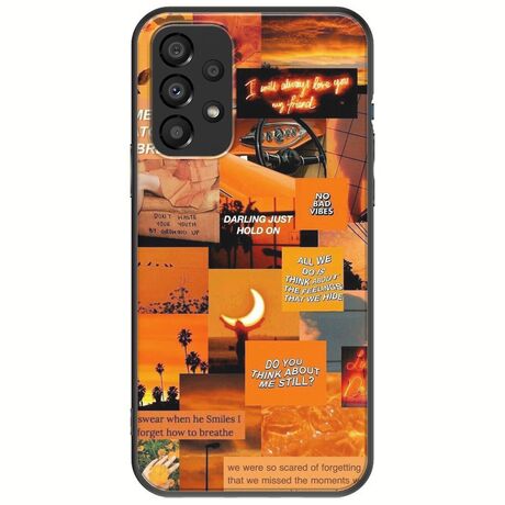 Aesthetic Orange Samsung Galaxy A13 4G Black TPU (Μαύρη Σιλικόνη)