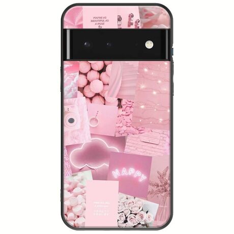 Aesthetic Pink Google Pixel 6 5G Black TPU (Μαύρη Σιλικόνη)