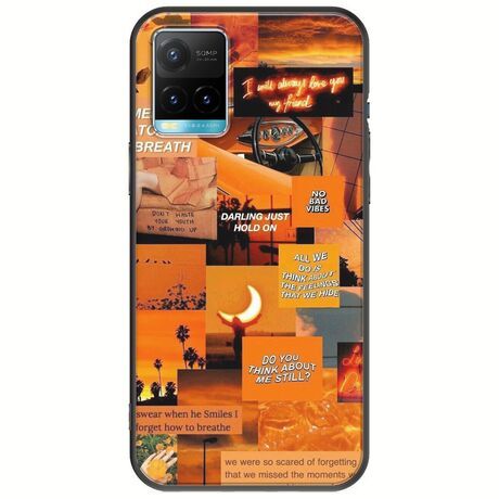 Aesthetic Orange Vivo Y33s Black TPU (Μαύρη Σιλικόνη)