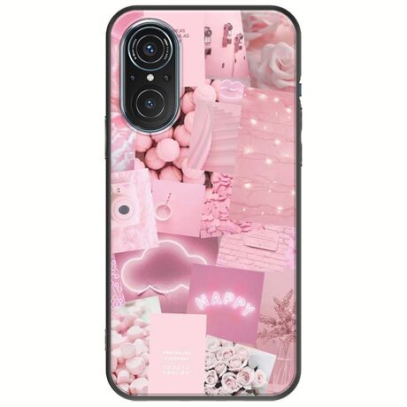 Aesthetic Pink Huawei Nova 9 SE Black TPU (Μαύρη Σιλικόνη)