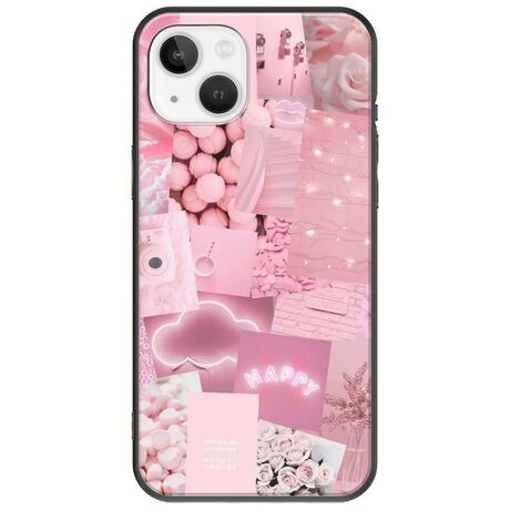 Aesthetic Pink iPhone 14 Black TPU (Μαύρη Σιλικόνη)
