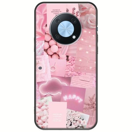Aesthetic Pink Huawei Nova Y90 Black TPU (Μαύρη Σιλικόνη)