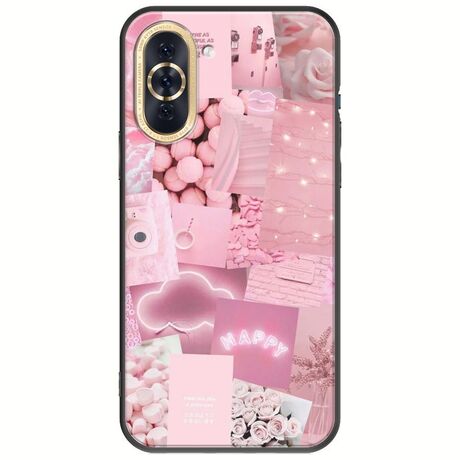 Aesthetic Pink Huawei Nova 10 Black TPU (Μαύρη Σιλικόνη)