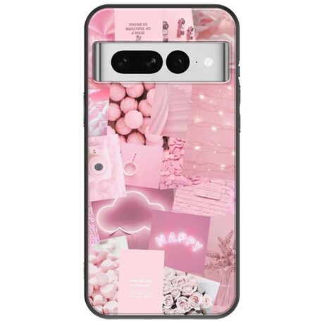 Aesthetic Pink Google Pixel 7 5G Black TPU (Μαύρη Σιλικόνη)
