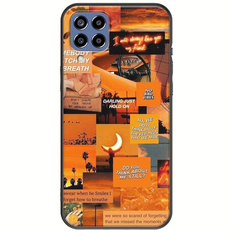 Aesthetic Orange Samsung Galaxy M33 5G Black TPU (Μαύρη Σιλικόνη)