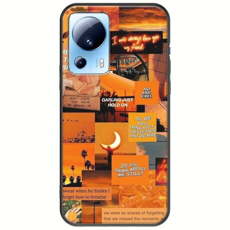 Aesthetic Orange Xiaomi 13 Lite 5G Black TPU (Μαύρη Σιλικόνη)