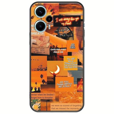 Aesthetic Orange Xiaomi Poco F5 5G Black TPU (Μαύρη Σιλικόνη)