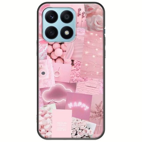 Aesthetic Pink Honor X8a Black TPU (Μαύρη Σιλικόνη)