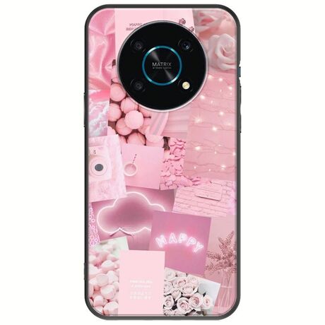 Aesthetic Pink Honor Magic 4 Lite 5G Black TPU (Μαύρη Σιλικόνη)