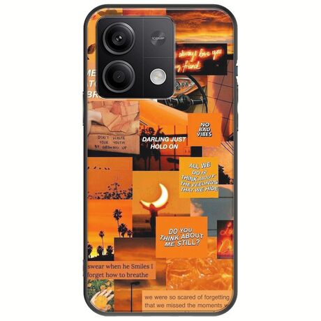 Aesthetic Orange Xiaomi Redmi Note 13 Pro 5G Black TPU (Μαύρη Σιλικόνη)
