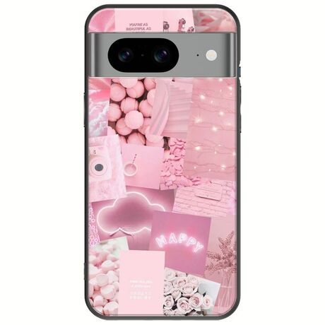 Aesthetic Pink Google Pixel 8 5G Black TPU (Μαύρη Σιλικόνη)