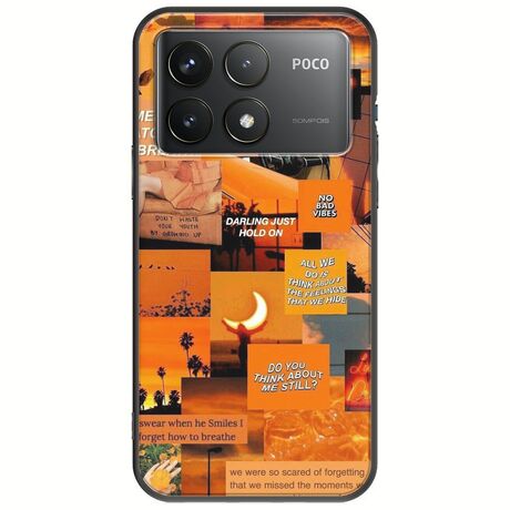 Aesthetic Orange Xiaomi Poco F6 Pro 5G Black TPU (Μαύρη Σιλικόνη)