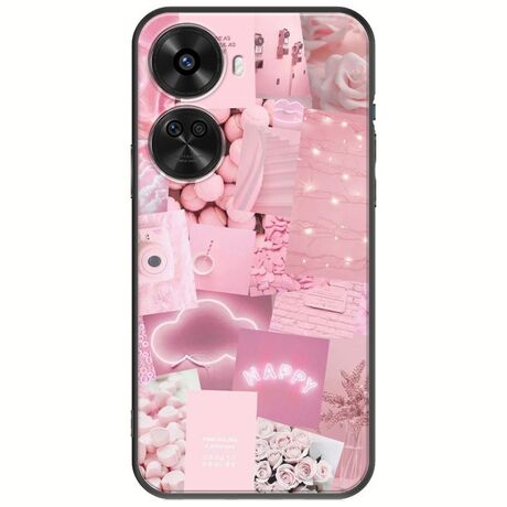 Aesthetic Pink Huawei Nova 12 SE Black TPU (Μαύρη Σιλικόνη)