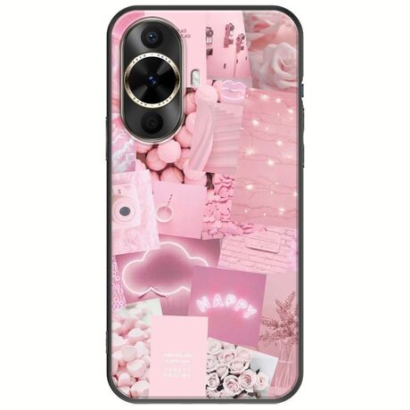 Aesthetic Pink Huawei Nova 12s Black TPU (Μαύρη Σιλικόνη)