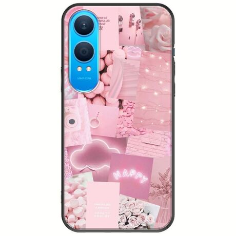 Aesthetic Pink OnePlus Nord CE4 Lite 5G Black TPU (Μαύρη Σιλικόνη)