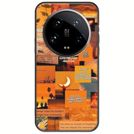 Aesthetic Orange Xiaomi 14 Ultra 5G Black TPU (Μαύρη Σιλικόνη)