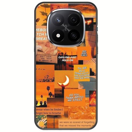 Aesthetic Orange Xiaomi Poco X7 5G Black TPU (Μαύρη Σιλικόνη)