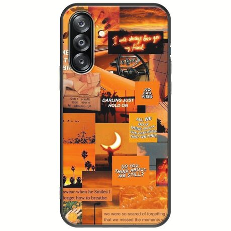Aesthetic Orange Samsung Galaxy A26 5G  Black TPU (Μαύρη Σιλικόνη)