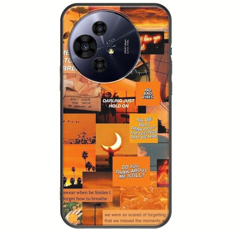 Aesthetic Orange TCL 50 PRO NXTPAPER 5G Black TPU (Μαύρη Σιλικόνη)