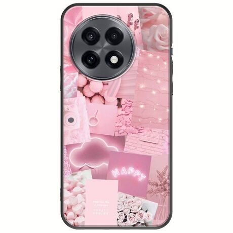 Aesthetic Pink OnePlus 13R 5G Black TPU (Μαύρη Σιλικόνη)