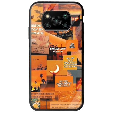 Aesthetic Orange Xiaomi Poco X3 NFC / X3 Pro Groove TPU (Tempered Glass και TPU)