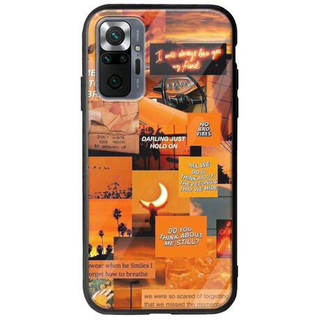Aesthetic Orange Xiaomi Redmi Note 10 Pro / 10 Pro Max Groove TPU (Tempered Glass και TPU)