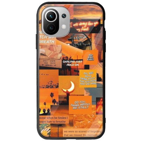 Aesthetic Orange Xiaomi Mi 11 Lite / 11 Lite NE / 5G Groove TPU (Tempered Glass και TPU)