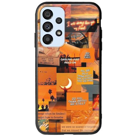 Aesthetic Orange Samsung Galaxy A53 5G Groove TPU (Tempered Glass και TPU)