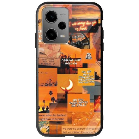 Aesthetic Orange Xiaomi Redmi Note 12 5G Groove TPU (Tempered Glass και TPU)