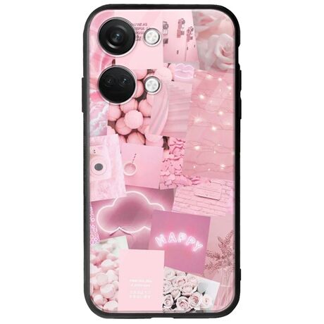 Aesthetic Pink OnePlus Nord 3 5G Groove TPU (Tempered Glass και TPU)