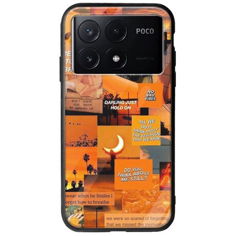 Aesthetic Orange Xiaomi Poco X6 Pro 5G Groove TPU (Tempered Glass και TPU)