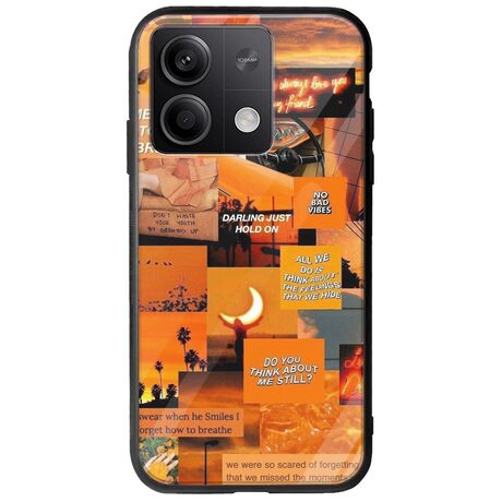 Aesthetic Orange Xiaomi Poco X6 5G Groove TPU (Tempered Glass και TPU)