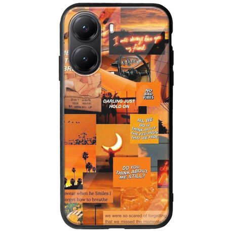 Aesthetic Orange Xiaomi Poco X7 Pro 5G Groove TPU (Tempered Glass και TPU)