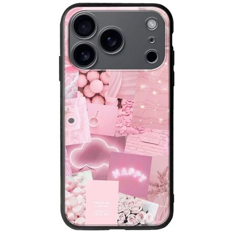 Aesthetic Pink iPhone 17 Pro Groove TPU (Tempered Glass και TPU)