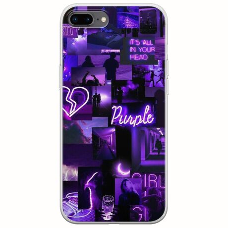 Aesthetic Purple iPhone 7 Plus Flexible TPU (Διάφανη Σιλικόνη)