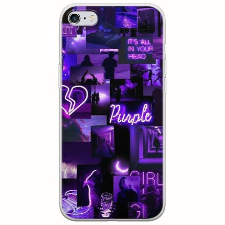 Aesthetic Purple iPhone 6/6s Flexible TPU (Διάφανη Σιλικόνη)