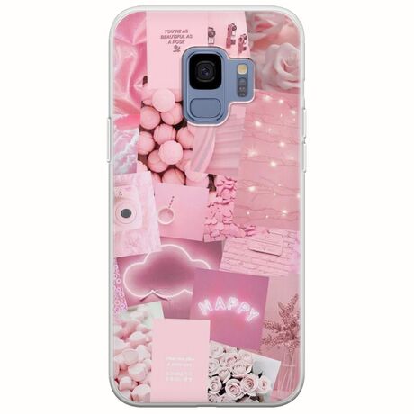 Aesthetic Pink Samsung Galaxy S9 Flexible TPU (Διάφανη Σιλικόνη)