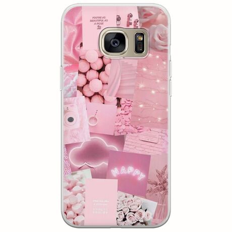 Aesthetic Pink Samsung Galaxy S7 Edge Flexible TPU (Διάφανη Σιλικόνη)