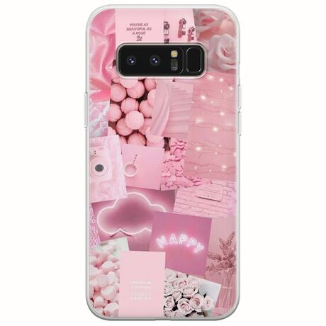 Aesthetic Pink Samsung Galaxy Note 8 Flexible TPU (Διάφανη Σιλικόνη)