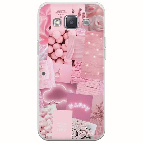 Aesthetic Pink Samsung Galaxy A3(2015) Flexible TPU (Διάφανη Σιλικόνη)