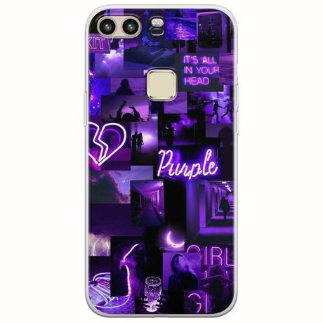 Aesthetic Purple Huawei P9 Flexible TPU (Διάφανη Σιλικόνη)