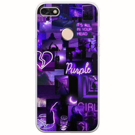 Aesthetic Purple Huawei P9 Lite Mini Flexible TPU (Διάφανη Σιλικόνη)