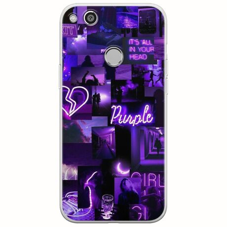 Aesthetic Purple Huawei P9 Lite 2017 / P8 Lite 2017 Flexible TPU (Διάφανη Σιλικόνη)